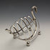 British Vintage Silver Plated Swan Toast Rack